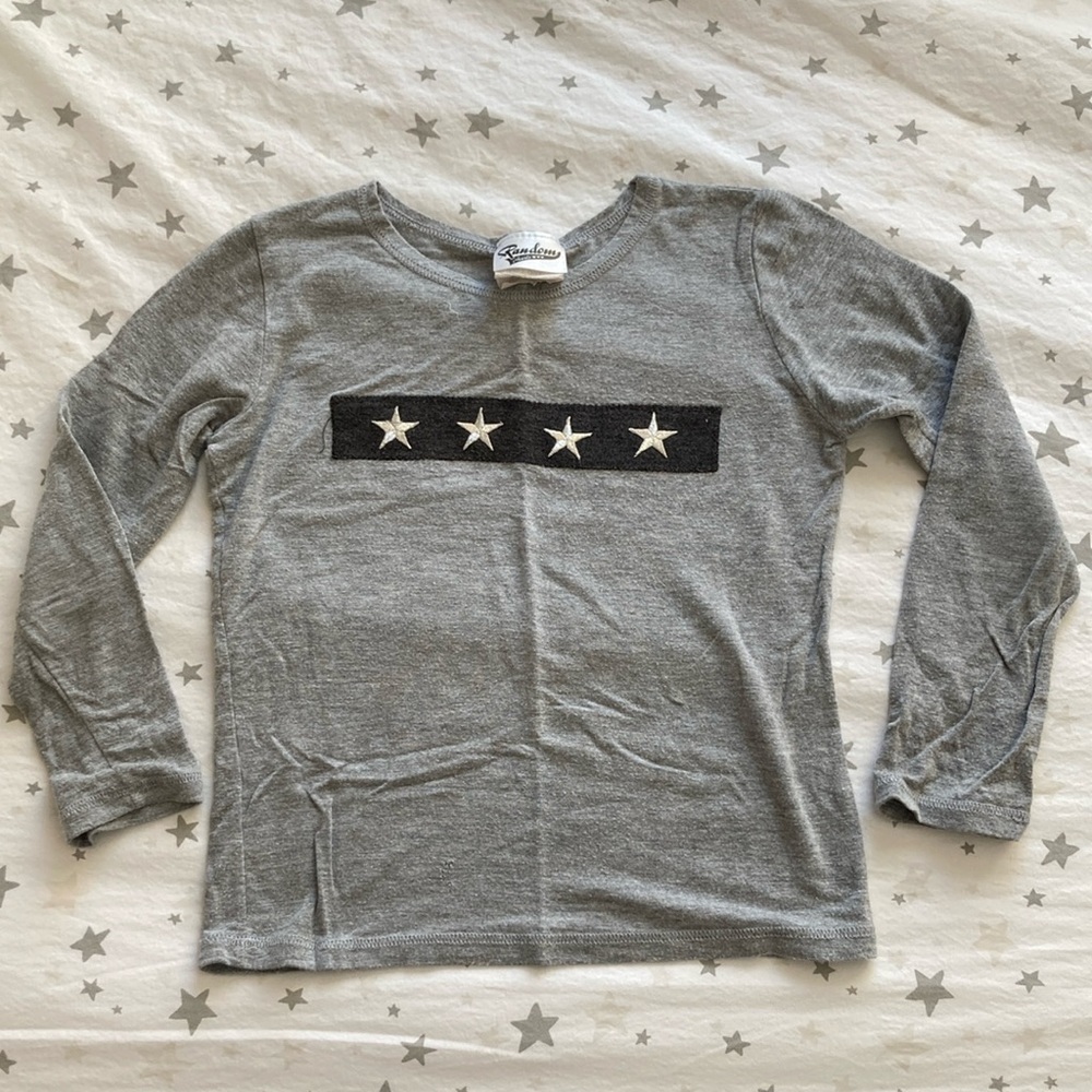 Random Hearts Lightweight girls top size 3/4